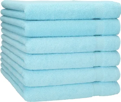 Produktbild von Betz 6 Stück Duschtücher 70x140 cm PALERMO 100% Baumwolle  Farbe: türkis
