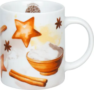 Immagine prodotto di Könitz Becher Weihnachtsbäckerei Zimtsterne, Tasse, Kaffeetasse, Porzellan, Weiß, 300 ml, 1110022876