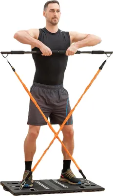 Produktbild von Multifunktions-Trainings-Board, Resistance Bänder mit rutschfesten Griffen, Ganzkörper Training