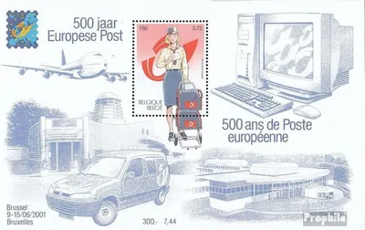 Produktbild von Briefmarken Belgien 2001 Mi Block81 (kompl.Ausg.) gestempelt Philatelie