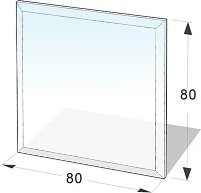 Produktbild von Glasbodenplatte, Bodenschutzplatte, Glasvorlegeplatte, 8mm, 80x80cm