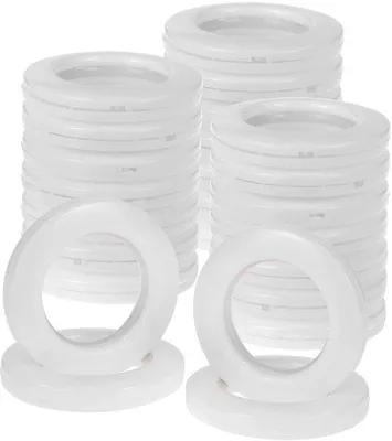 Zdjęcie produktu dla Białe pierścienie z tworzywa sztucznego 40 mm, 32 sztuki