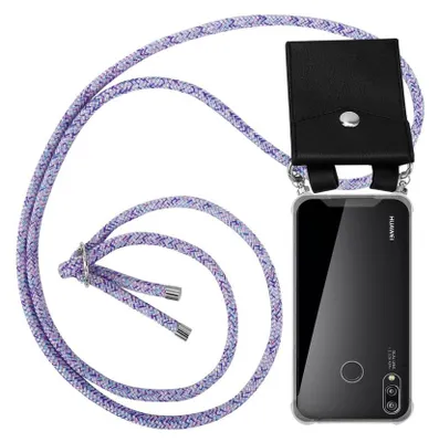 Produktbild von Cadorabo Schutzhülle für Huawei P20 LITE 2018 / NOVA 3E Hülle in Lila Handy Kette Kordel abnehmbares Etui