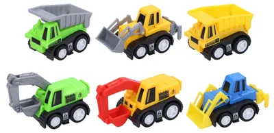Image de Voitures de chantier 6 pièces 6 cm