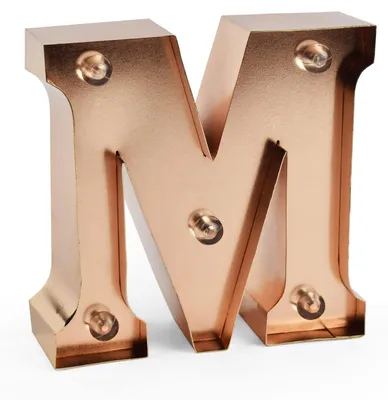 Mini Buchstabenlicht M, LED, 14x15x3,3 cm