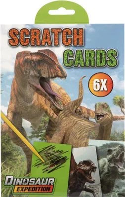 Zdjęcie produktu dla Wydrapywanka Dino - 6 kartek z motywem dinozaurów