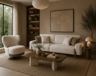 Productafbeelding van Bankstel, fauteuil, modern, wit, elegant, luxe design, woonkamer