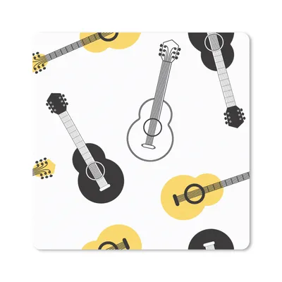 Produktbild von MuchoWow® Mauspad Mousepad Gitarre - Patterns - Instrumente 30x30 cm - Mousepads - Maus Mat - Pad - Mausunterlage - Gaming