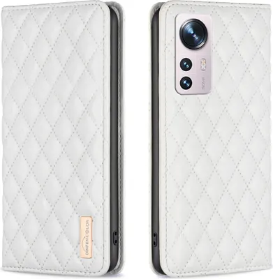Produktbild von Xiaomi 12 / 12S / 12X Hülle, Elegant Bookstyle Flip Leder Kartenfächer Schutzhülle mit Ständer für Xiaomi 12 / 12S / 12X Weiß