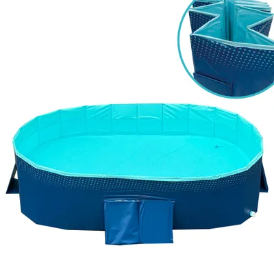 Produktbild von Starlyf Foldable Pool, Planschbecken, faltbarer Pool ohne Aufblasen, langlebig & robust, 600 Liter, 210 x 137 x 50 cm