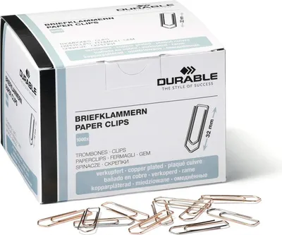 Produktbild von DURABLE Briefklammern 32mm verkupfert 1000 St. 120924