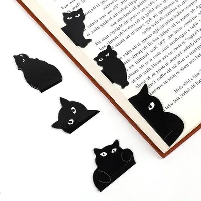 Produktbild von Magnetische Lesezeichen Katzen 4er Set schwarz
