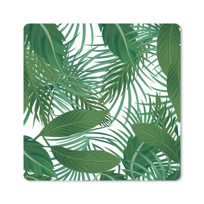 Produktbild von MuchoWow® Mauspad Mousepad Blätter - Muster - Tropisch 30x30 cm - Mousepads - Maus Mat - Pad - Mausunterlage - Gaming