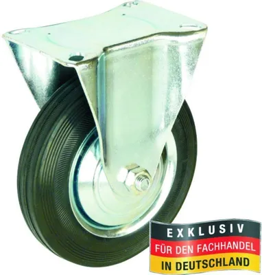 Produktbild von Vollgummi Bockrolle 75mm Masterproof 0075 Transportrolle