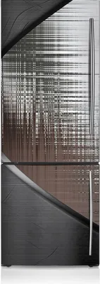Obrázok produktu pre Nálepka magnetky na chladničku dekorácie fólia na chladničku 60x180 cm - Strieborná abstrakcia.
