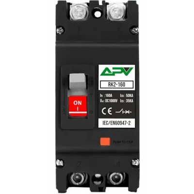 Produktbild von MCCB DC Leitungsschutzschalter 160A / 1000V DC 2 Polig PV Batterie