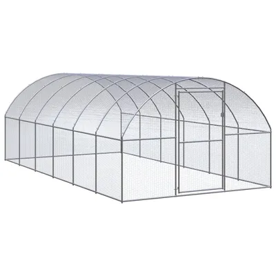 Immagine prodotto di vidaXL Pollaio da esterno 3x6x2 m Acciaio zincato - Habitat e recinti per piccoli animali