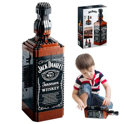 Produktbild von Interessante Bausteine Whiskyflasche Modell Fertige Dekoration Geschenkidee für ab 6 Jahren Und Erwachsene (261 Teile)
