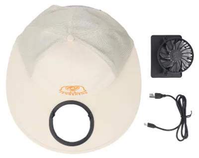 Produktbild von Solar-Lüfter-Sonnenhut: USB-aufladbarer, solarbetriebener, leiser Ventilator mit 3 Geschwindigkeitsstufen und verstellbarer, breiter Krempe – ideal für Outdoor-Aktivitäten