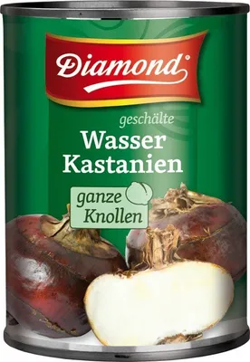 Produktbild von [ 540g / ATG 340g ] DIAMOND geschälte Wasserkastanien, ganze Knollen / Water Chestnuts