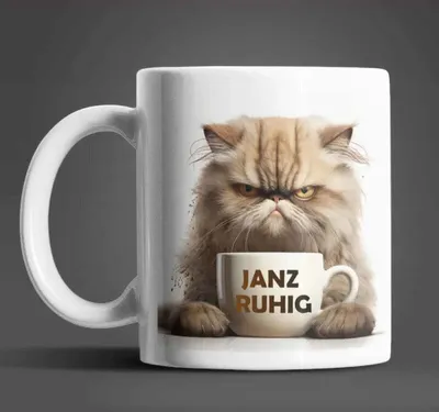 Produktbild von Katze JANZ RUHIG Kaffeetasse Teetasse Tasse Geschenkidee