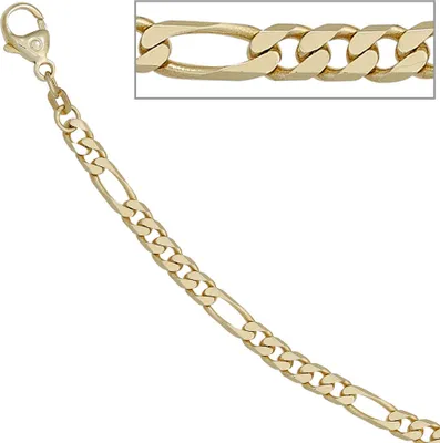 Produktbild von JOBO Figaroarmband 585 Gold Gelbgold 21 cm Armband Karabiner