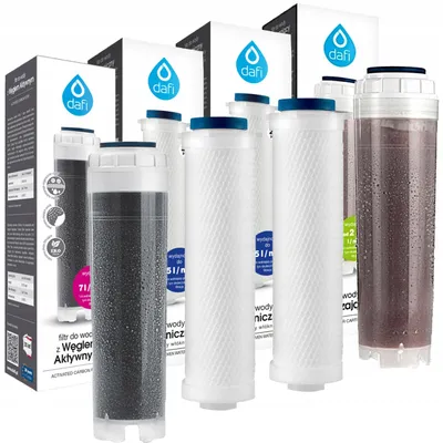Produktbild von Dafi 4-teiliges Wasserfilter-Set Ersatzfilter Polypropylen Aktivkohle