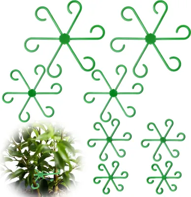 Image de 32 supports de plantes, supports de plantes pour plantes d'intérieur, 4 tailles différentes, supports réutilisables pour plantes grimpantes