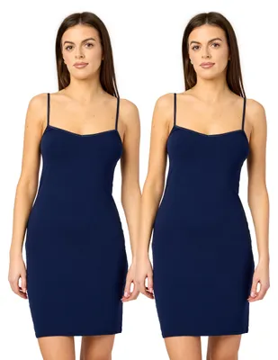 Image de Merry Style Sous-jupe femme bretelles réglables 2Pack MS10-203(2Pack-bleu marine/bleu marine, XS)