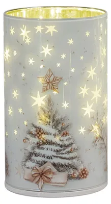 Produktbild von formano LED Deko-Licht drehend Glas mit Timer 15 cm 6h/18h Weihnachten