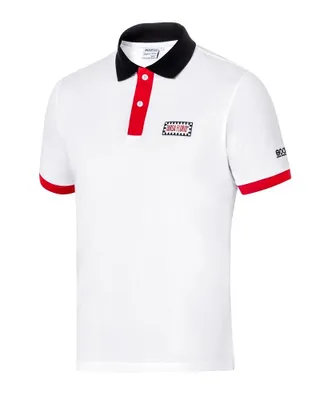 Zdjęcie produktu dla Super Oferta: Koszulka Polo Sparco Targa Florio #P1 – Rozmiar XXL – Kolor Biało-Czerwony