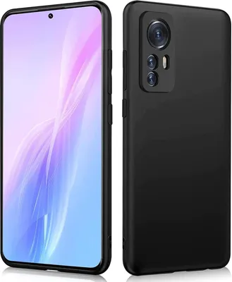 Zdjęcie produktu dla Silikonowe etui na telefon komórkowy Xiaomi 12 Pro Protective Cover Matt Black Backcover