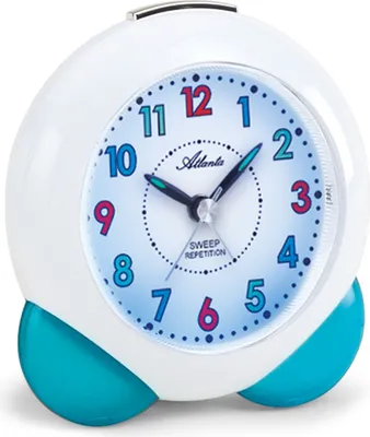Produktbild von Atlanta 1733/5 Wecker für Kinder Quarz analog Kinderwecker blau leise