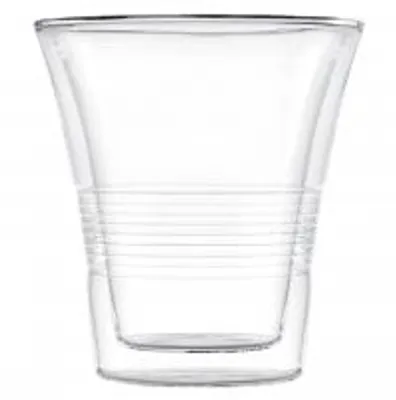 Immagine prodotto di H&H Set 2 Bicchieri Termici In Borosilicato, 330 Ml, Trasparente