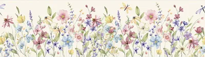 Produktbild von Sanders & Sanders selbstklebende Tapetenbordüre Blumen Beige, Grün und Rosa 10 x 500 cm