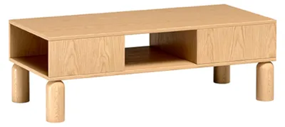 Produktbild von Kaffeetisch KINSARVIK - Eiche - Hohe Beine - Schublade - 110 x 37 x 50 cm