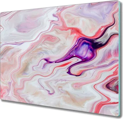Produktbild von Coloray Hackbrett Herdabdeckplatte 60x52 cm Küchenbrett Kochplattenabdeckung Schneidebrett - Wellen Abstraktionen