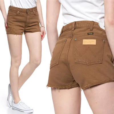 Immagine prodotto di WRANGLER Damen, Pantaloncini THE SHORT, Vestibilità regolare, Marrone, gallina, hosen,
