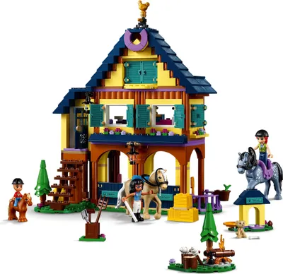 Produktbild von LEGO 41683 Friends Reiterhof im Wald, Pferdestall Spielzeug mit Pferden und Pony Figuren