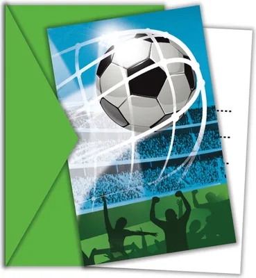 Obrázok produktu pre Futbal - 6 pozvánok s obálkami