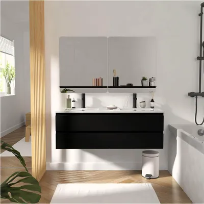 Produktbild von Doppelwaschtisch + Waschbecken + Spiegel SORRENTO