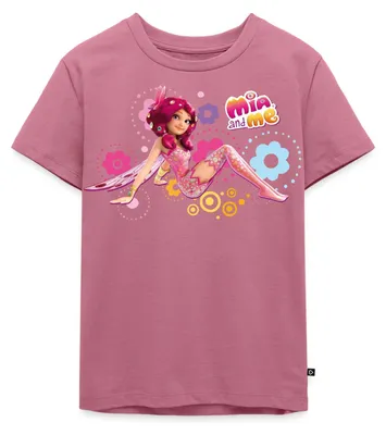 Produktbild von Spreadshirt Mia and Me Elfe Mia Sitzt In Blumen Kinder Premium T-Shirt, 134/140 (8 Jahre), Mauve