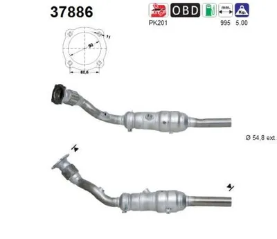 Produktbild von AS Katalysator Kat für VW Golf IV Schrägheck (1J1) 37886
