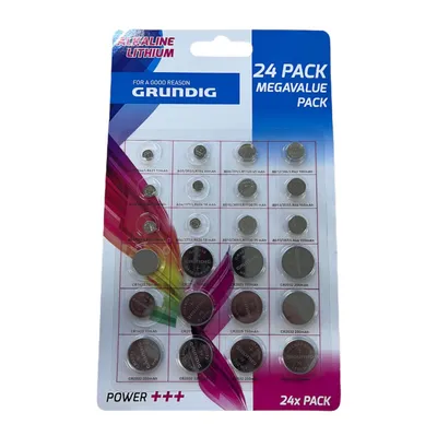 Produktbild von Grundig Knopfzellen Set 24 Stück