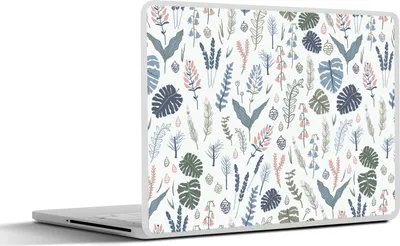 Produktbild von MuchoWow® Laptop Aufkleber Sticker Cover Muster - Blumen - Pflanzen 30x22 cm - Laptop-Sticker