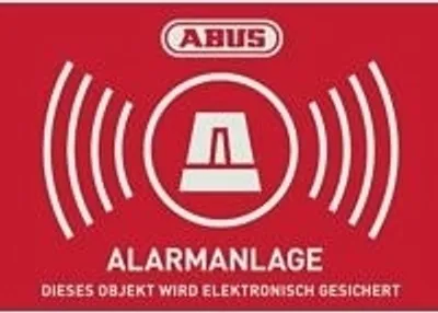 Immagine prodotto di Adesivo di avvertimento ABUS Allarme con logo 74 x 52,5 mm (1 pz.) (Art.-No