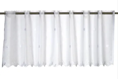 Produktbild von Elbersdrucke Bistrogardine mit Webösen Sun Valley 00 weiß transparent 48x140cm Küchenfenster Sichtschutz Scheibengardine