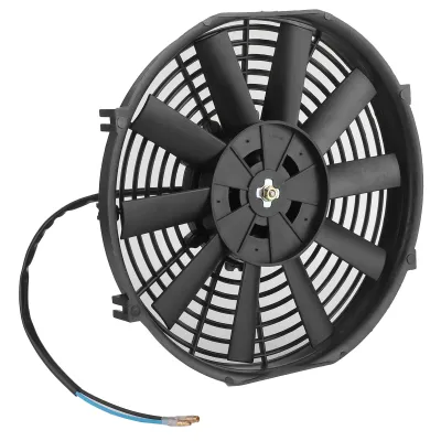 Image de Ventilateur mince 10" 12 V 80 W – Refroidisseur électronique avec 10 pales droites, 2100 tr/min, universel