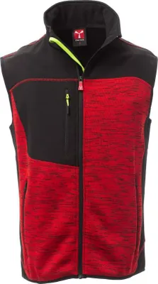 Produktbild von Strickweste Zweifarbig "TOUR" - Payper Rot/Schwarz-Fluogelb L