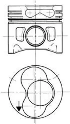 Produktbild von KOLBENSCHMIDT 94428720 Kolben für VW Golf IV Schrägheck (1J1) GOLF III (1H1) für AUDI A4 Avant (8ED, B7) A3 Schrägheck (8L1) A4 Avant (8E5, B6)